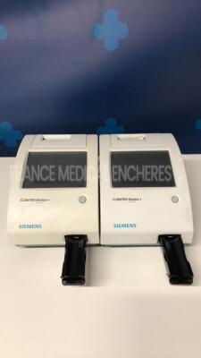 Lot of 2 Siemens Urine Analysers Clinitek Status + - S/W 2.620.001 and 2.500.002 - no power supplies (Both power up)