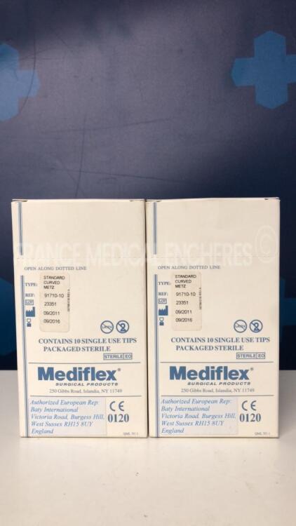 Lot of 18 Mediflex Laparoscopic Electrodes Standard Curved Metz 9170-10