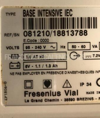 Lot of 1 Fresenius Docking Station Base Intensive S/W V02.4B including 1 Fresenius Module MVP MS (Both power up) - 11