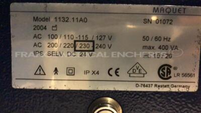 Maquet Operating Table 1132.A0 -YOM 2004 - tested and functional -w/ remote control (Powers up) - 11