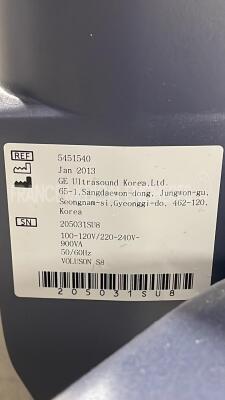 GE Ultrasound Voluson S8 - YOM 2013 - BT 12 - Options 3D/4D expert - advanced VCI - sonoAVC- sonoNT - DICOM- RIC5-9W-RS probe YOM 12/2012 - RAB46-8-RS probe YOM 10/2012 - Sony digital graphic printer UP-D897 (Powers up) - 20