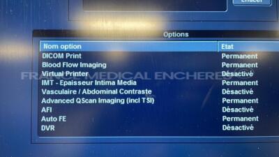 GE Ultrasound Vivid S6 - YOM 12/2009- S/W BT 10 - Options ATO/ASO - TM Anatomic - tissue velocity imaging & tissue tracking - logiq view - TEE - Qanalysis - advanced Qscan imaging - smart stress - echo - DICOM -IMT - AUTO FE - 9L-RS YOM 2010 - 4C-RS YOM - 11