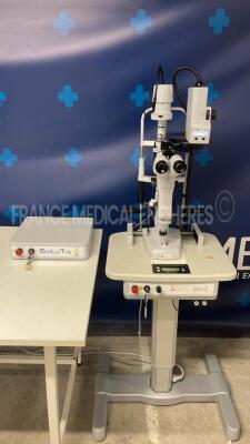 Quantel Medical Cataract and Glaucoma Laser Optimis 2 including SLT (selective laser) Solutis - YOM 2011 (Both power up)