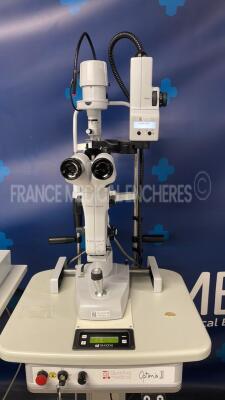 Quantel Medical Cataract and Glaucoma Laser Optimis 2 including SLT (selective laser) Solutis - YOM 2011 (Both power up) - 2