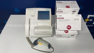 Siemens Multi Parameter Analyzer for glycemic control DCA Vantage - S/W 4.4.0.0 - w/ barcode scanner - 5 boxes of 10 reagent kits DCA system hemoglobin A1c expiration date 04/2023 (Powers up)