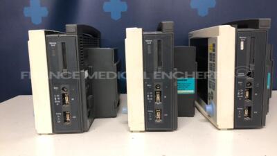 Lot of 3 Siemens Patient Monitors SC7000 - YOM 2002 - 2001 - 1999 S/W VF1.4-W and VF7.3-W - no power supplies (All power up) - 4