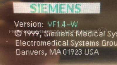 Lot of 3 Siemens Patient Monitors SC7000 - YOM 2002 - 2001 - 1999 S/W VF1.4-W and VF7.3-W - no power supplies (All power up) - 6