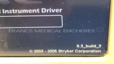 Stryker Powered Instrument Driver Core 5400-50 - S/W 6.3 - Broken contact button (Powers up) - 7