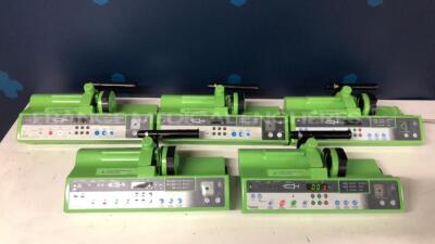 Lot of 5 Frenesius Syringe Pumps Pilote C - YOM 2004/2001/2002/2003/2002 - no power cables (All power up)