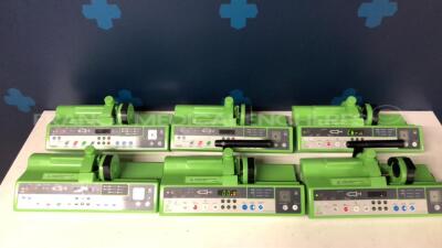 Lot of 6 Frenesius Syringe Pumps Pilote C - YOM 2004/2000/2000/2004/2005/2000 - no power cables (All power up)