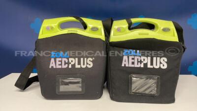 Lot of 2 Zoll Defibrillators AED plus (Both power up)