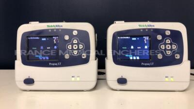 Lot of 2 Welch Allyn Patient Monitors Propaq LT - SW V.1.60.07 - (Both power up)