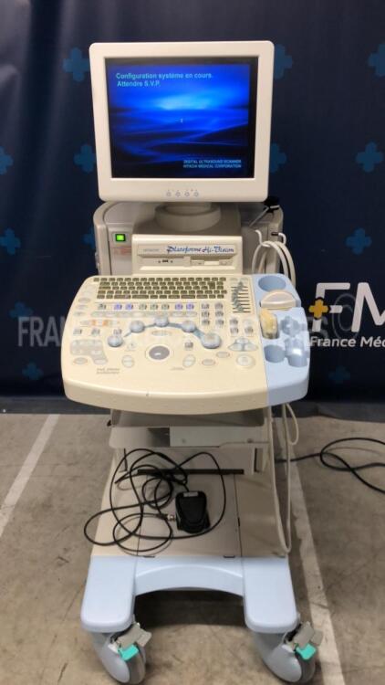 Hitachi Ultrasound EUB-5500 - YOM 2008 - S/W V06-04A - Options Software transfert DICOM - Software print image DICOM - DICOM software worklist - network interface w/ Hitachi Probe EUP-L54MA and Hitachi Probe EUP-C514 and Mitsubishi Printer P93 and Footswi