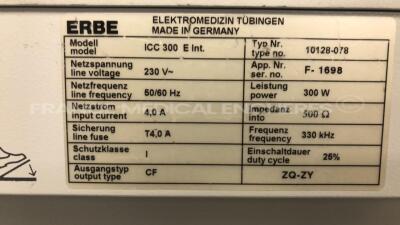 Erbe Electrosurgical Unit ICC 300 (Powers up) - 5