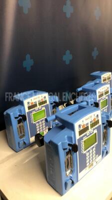 Lot of 5 Carefusion Dual Channel Infusion Pumps Alaris SE 7231 - 4 YOM 2013 - 1 YOM 2007 - S/W 02.80 (All power up) - 3