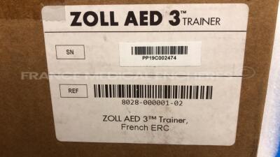 Lot of 2 ZOLL Defibrilator AED 3 Trainers original box never used - French Language - 6