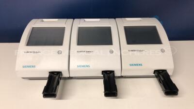 Lot of 3 Siemens Urine Analysers Clinitek Status + - S/W 2.500.001 and 2.630.001 and 2.620.001 - no power supplies (All power up)