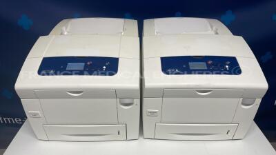 Lot of 2 Xerox Printers ColorQube 8580 2400 DPI Windows and Mac compatible - no power cables (Both power up)