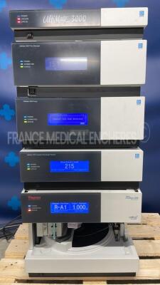 UHPLC YOM 2011/2012/2013 including Dionex Ultimate 3000 and Dionex Ultimate 3000 Flow Manager and Dionex Ultimate 3000 Pump and Dionex 3000 Variable Wavelength Detector and Dionex Thermo Scientific Ultimate 3000 RS Autosampler - no power cables (All pow