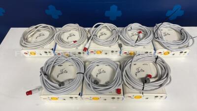 Lot of 8 Drager ETCO2 Infinity - YOM 5 X 2014 and 2 2019 Smartpod with monitor hoses