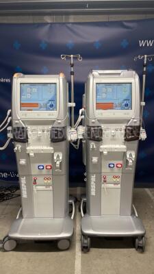 Lot of 2 Hospal Dialysis Evosys - YOM 2010 and 2011 - S/W 8.21.00 - Count 37120h and 33292h (Both power up)