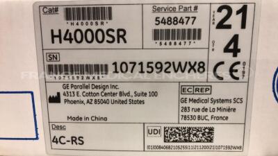 GE Healthcare Voluson P6 BT15 - YOM 2016 - S/W 15.0.5.81 - in excellent condition - checked by the manufacturer - Options 3D/4D Basic - DICOM - Color - IOTA LR2 w/ GE New Probe 4C-RS - YOM 04/2021 and Sony Digital Graphic Printer UP-D898MD - in excellent - 8