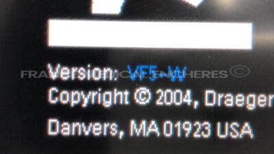 Lot of Drager Patient Monitor Infinity Delta XL - YOM 2011 - S/W VF8-3.W w/ Drager Docking Station YOM 2006 and Drager Patient Monitor Infinity Delta - YOM 2004 - S/W VF5-W w/ Drager Docking Station YOM 2004 (Both power up) - 5