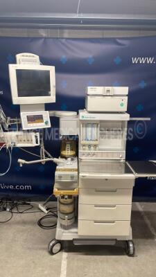 Datex Ohmeda Ventilator Aestiva/5 w/ Philips Gas Module M1026A and Agilent Patient Monitoring CMS - YOM 2012 and Philips Modules PB/CPO2/ECG - Monitor has no power (Powers up)