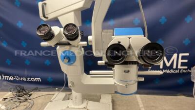 Moller Wedel Microscope Ophtamic 900 S w/ dual binoculars 10x22 and 12,5x17 and footswitch (Powers up) - 4