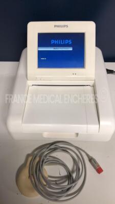 Philips Fetal Monitor Avalon M2702A - YOM 2008- S/W 6.02.22 w/ 1 Transducer US - no power cable (Powers up)