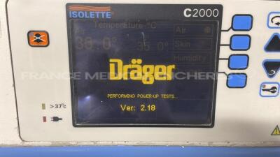 Drager Incubator Isolette - S/W 2.18 (Powers up) - 5