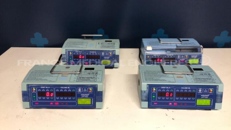 Lot of 1 Arcomed Syringe Pump SP6000 and 3 Arcomed Volumeric Pumps VP7000 - no power cables (All power up)