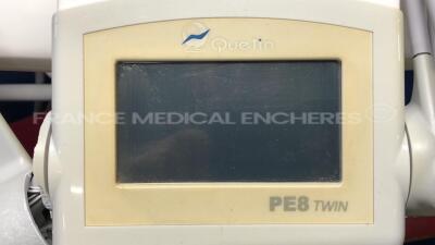 Quetin Dental Chair PE8 Twin - YOM 2015 -Broken handpiece holder w/ 2X Bien Air Micromotors MCX - Satelec Acteon Scaler Newtron - LD minilight - elevating untested (Powers up) - 3