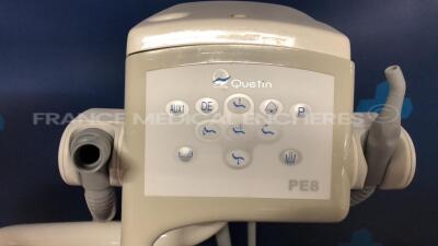 Quetin Dental Chair PE8 Twin - YOM 2015 -Broken handpiece holder w/ 2X Bien Air Micromotors MCX - Satelec Acteon Scaler Newtron - LD minilight - elevating untested (Powers up) - 11