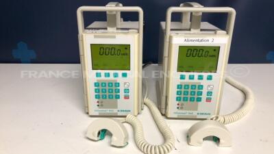 Lot of 2 B.Braun Infusion Pumps Infusomat fmS - no power cables (Both power up)