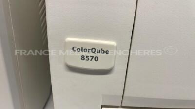 Lot of 2 Xerox Printers ColorQube 8570 /8560 2400 DPI Windows and Mac compatible - no power cables (Both power up) - 6