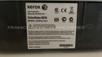 Lot of 2 Xerox Printers ColorQube 8570 /8560 2400 DPI Windows and Mac compatible - no power cables (Both power up) - 8