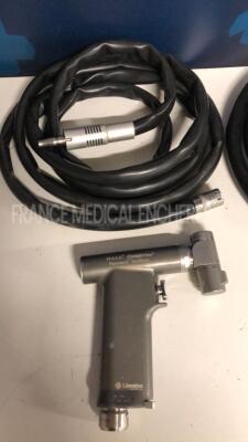 Lot of 2 Conmed Pneumatic Orthopedic Motors Hall PowerPro PRO6175 and 1 Conmed Orthopedic Motor Hall PowerPro PRO6150 w/ 3 Pneumatic Hoses (All Untested) - 3