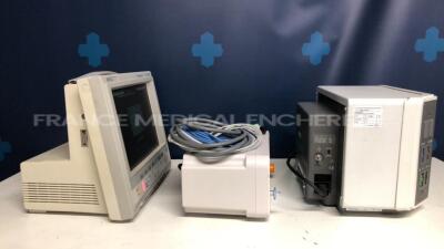 Lot of HP Vital Signs Monitor Viridia 24C - YOM 1999 and Utech Vital Signs VS2000 - YOM 2015 - S/W 2.28 w/ SPo2 & ECG Sensors and Marquette Hellige Vital Signs Monitor Eagle 3010 - S/W 7020 - no power cables (All power up) - 2
