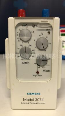 Lot of Siemens External Pulse generator 3074 untested and Masimo Oximeter Rad 5 (Powers up) - 2