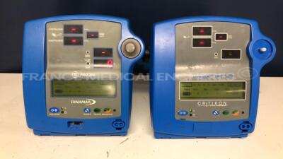 Lot of GE Vital Signs Monitor Dinamap Pro 300 and Critikon Vital Signs Monitor Dinamap Pro100 (Both power up)