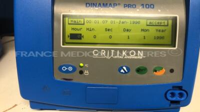 Lot of GE Vital Signs Monitor Dinamap Pro 300 and Critikon Vital Signs Monitor Dinamap Pro100 (Both power up) - 7