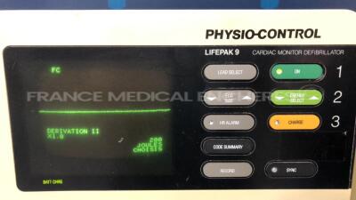 Lot of 2 Physio-Control Defibrillators Lifepak 9 (Both power up) - 4