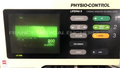 Lot of 2 Physio-Control Defibrillators Lifepak 9 (Both power up) - 5