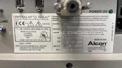 Alcon Laser Photocoagulator Ophthalas 532 - YOM 2003 - new calibration requested (Powers up) - 5