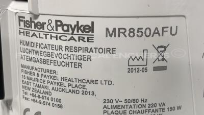 Lot of 2 Fisher and Paykel Humidifiers MR850AFU - YOM 2012 (Both power up) - 8