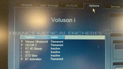 GE Ultrasound Voluson i BT10 - YOM 2008 - S/W 7.1 - Options - DICOM 3 - BT Activation w/ GE Probe RAB4-8-RS - YOM 2008 and GE Probe E8C-RS - YOM 2014 (Powers up) - 6