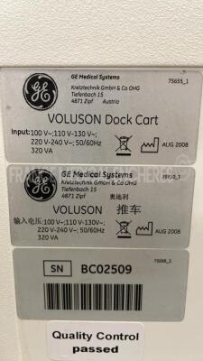 GE Ultrasound Voluson i BT10 - YOM 2008 - S/W 7.1 - Options - DICOM 3 - BT Activation w/ GE Probe RAB4-8-RS - YOM 2008 and GE Probe E8C-RS - YOM 2014 (Powers up) - 17