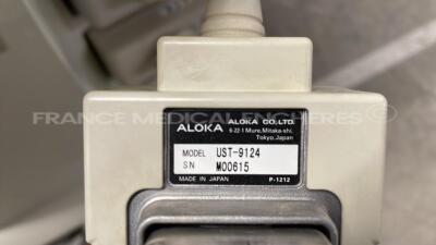 Aloka Ultrasound ProSound SSD 4000 - YOM 2002 w/Aloka Probe UST-5524-7.5 and Aloka Probe UST-9124 and Aloka Probe UST-9123 and Aloka Probe UST-670P-5 and Sony Video Graphic Printer UP-895MD - Boot error (Powers up) - 8