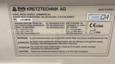 Kretz Ultrasound Combinson 401 - YOM 1999 w/ Kretz Probe EC4-9/10R - Boot error (Powers up) - 9